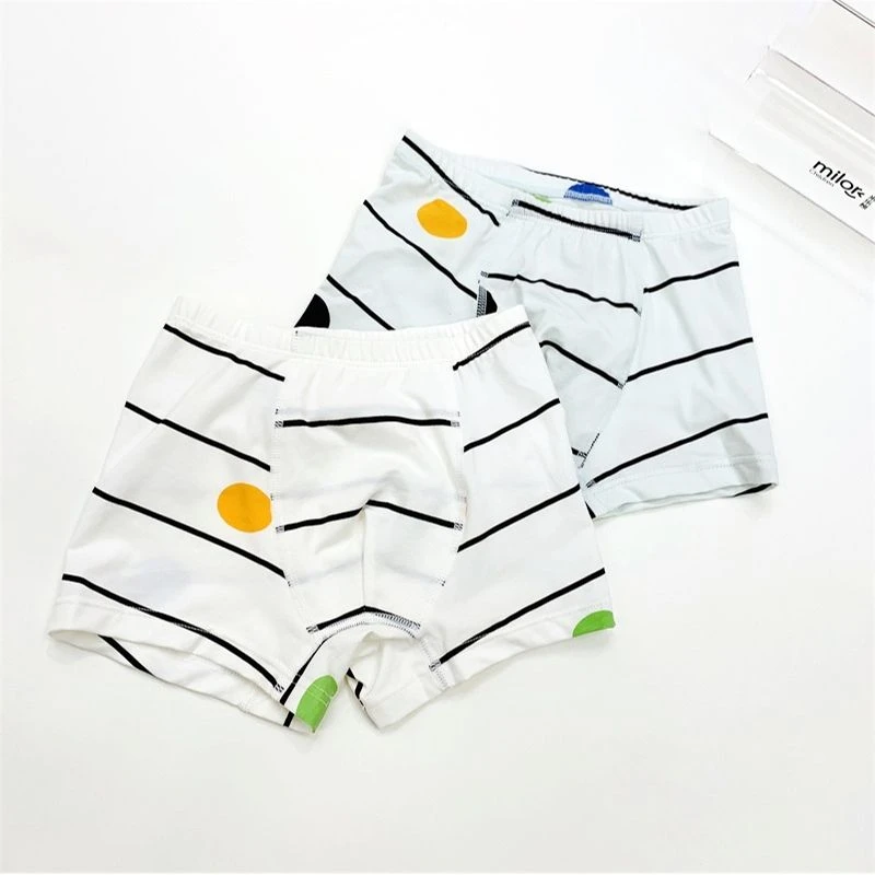 米乐熊四季款男童条纹平角裤两条装【盒装】M1488KB15