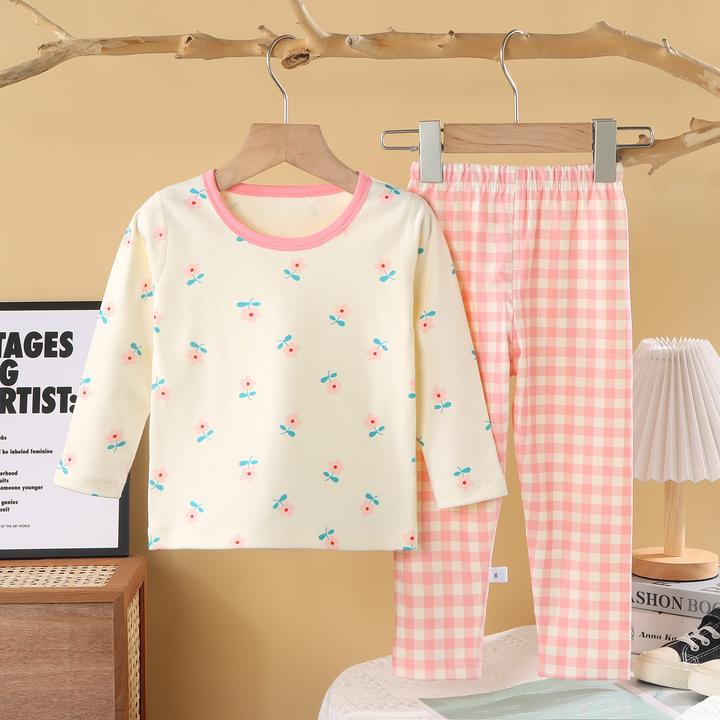 A类无骨德绒儿童打底内衣套装男童女童秋衣秋裤加厚秋衣秋裤套装