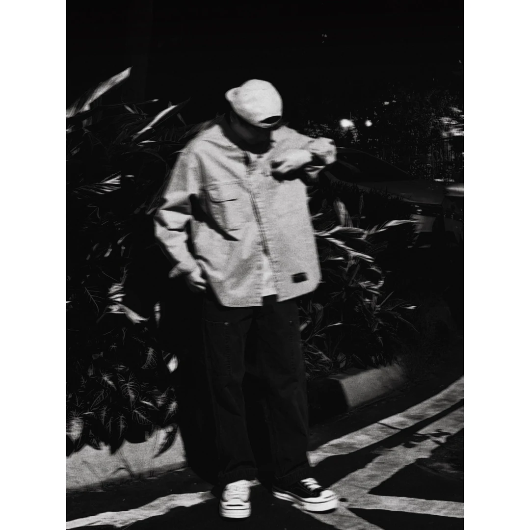 阔版宽松条纹衬衫外套#0553