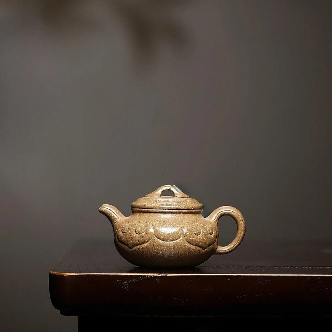 宜兴紫砂H1072刘群古龙窑柴烧如意仿古