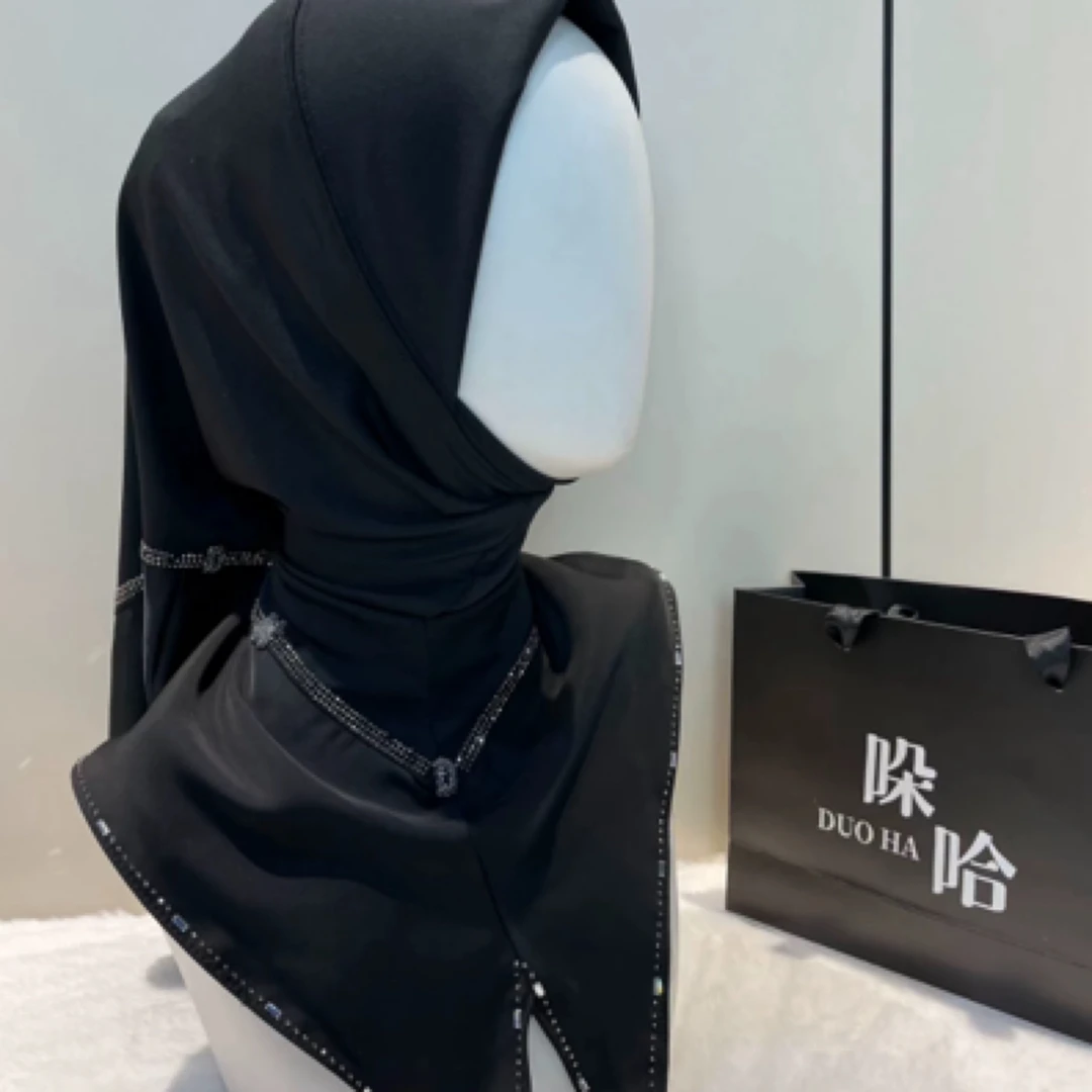 哚哈新款拼接下摆开叉头套（带吸扣)