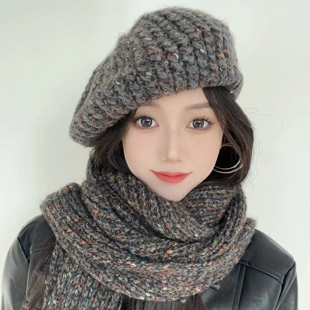 法纱！重工款！高克重针织秋冬氛围感美拉德穿搭围巾.  雪雪1538