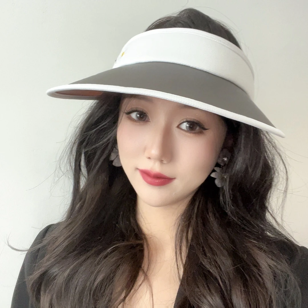 春夏新款透气纯色空顶帽  雪雪1335