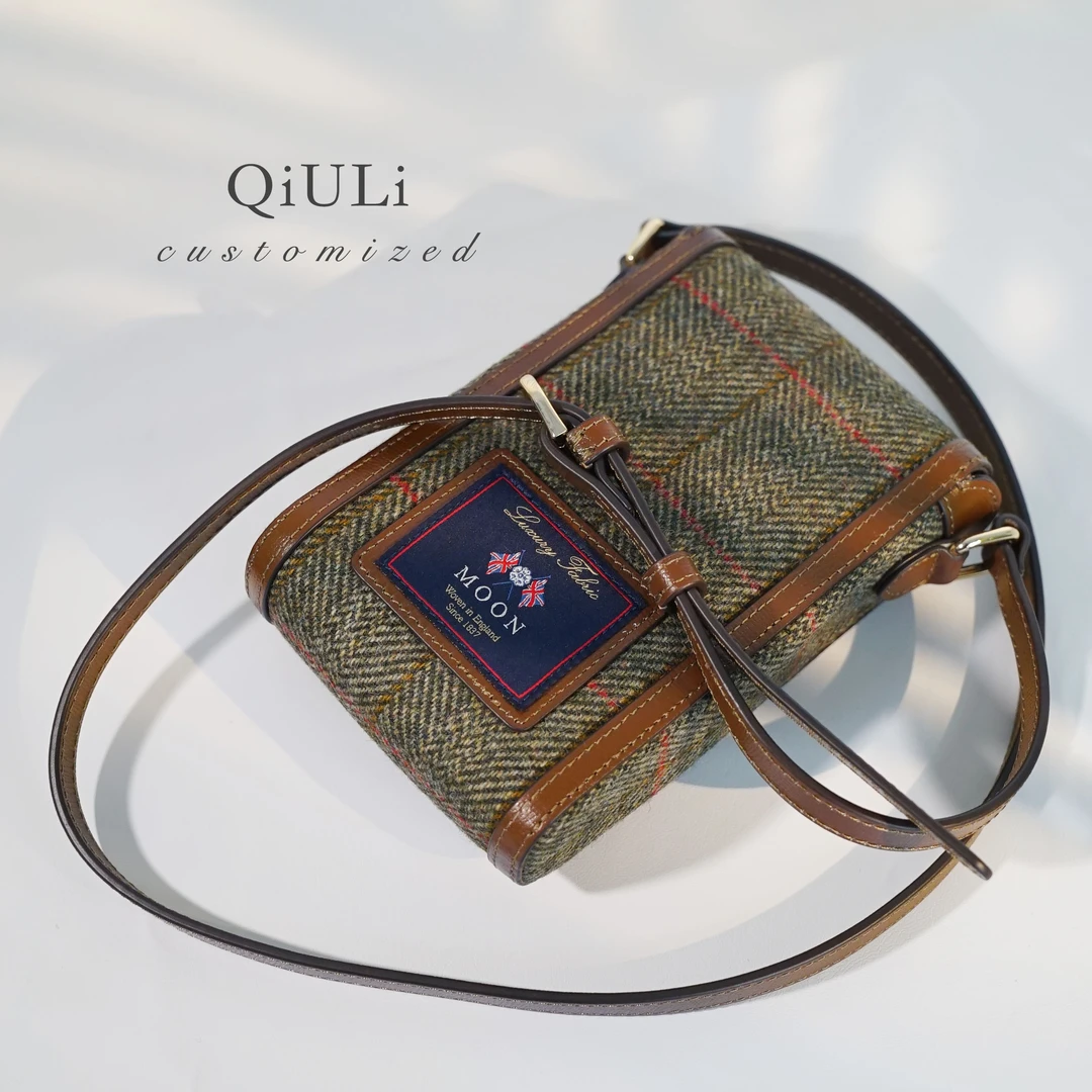 轻便人字纹图样老钱风手机包单肩包  雪雪1570