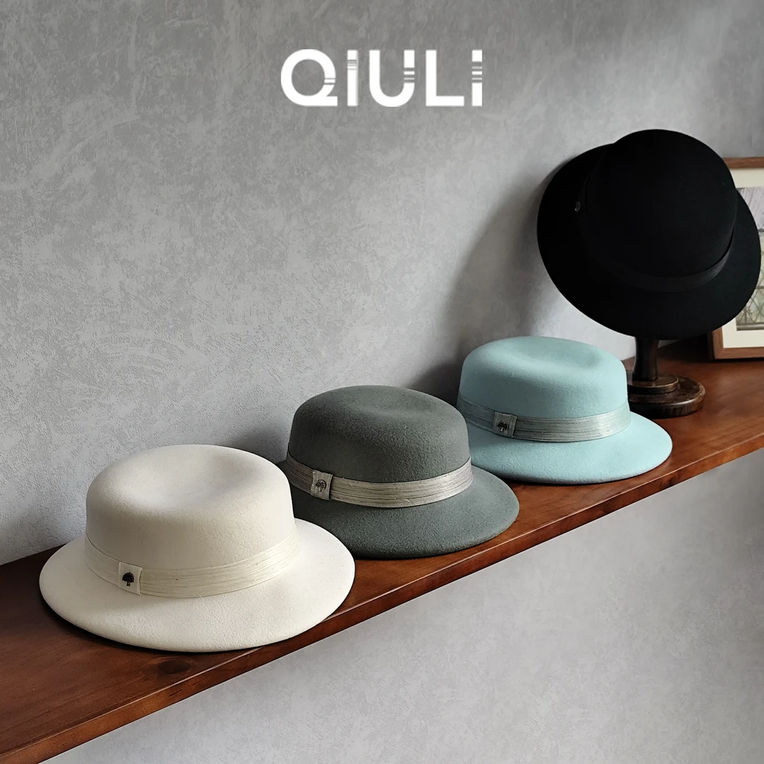 QIU LI ·  法式名媛气质款羊毛帽盆帽毡帽. 1d1874