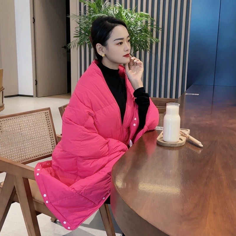 多功能鹅绒毯户外出行便携羽绒披肩盖毯办公室保暖午睡毯露营毯
