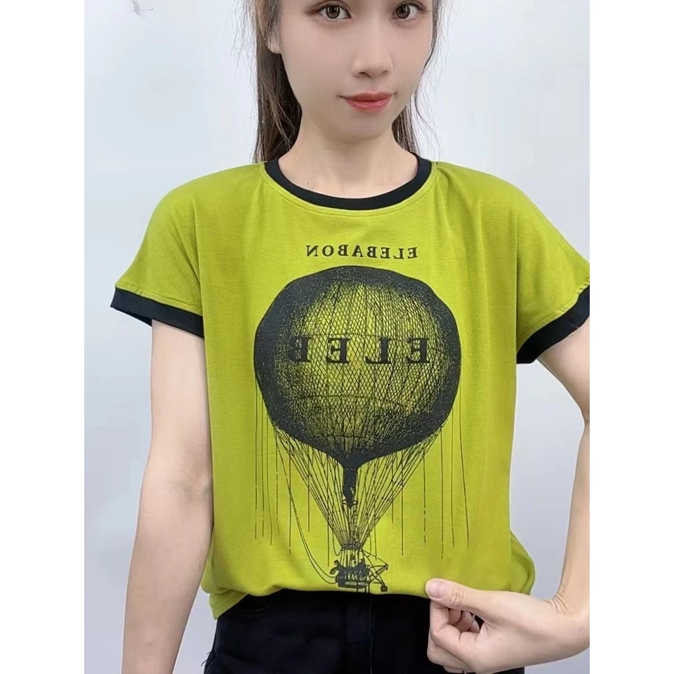 2024年新款潮流女装百搭休闲时尚爆款显瘦圆领宽松短袖t恤-ZT7333