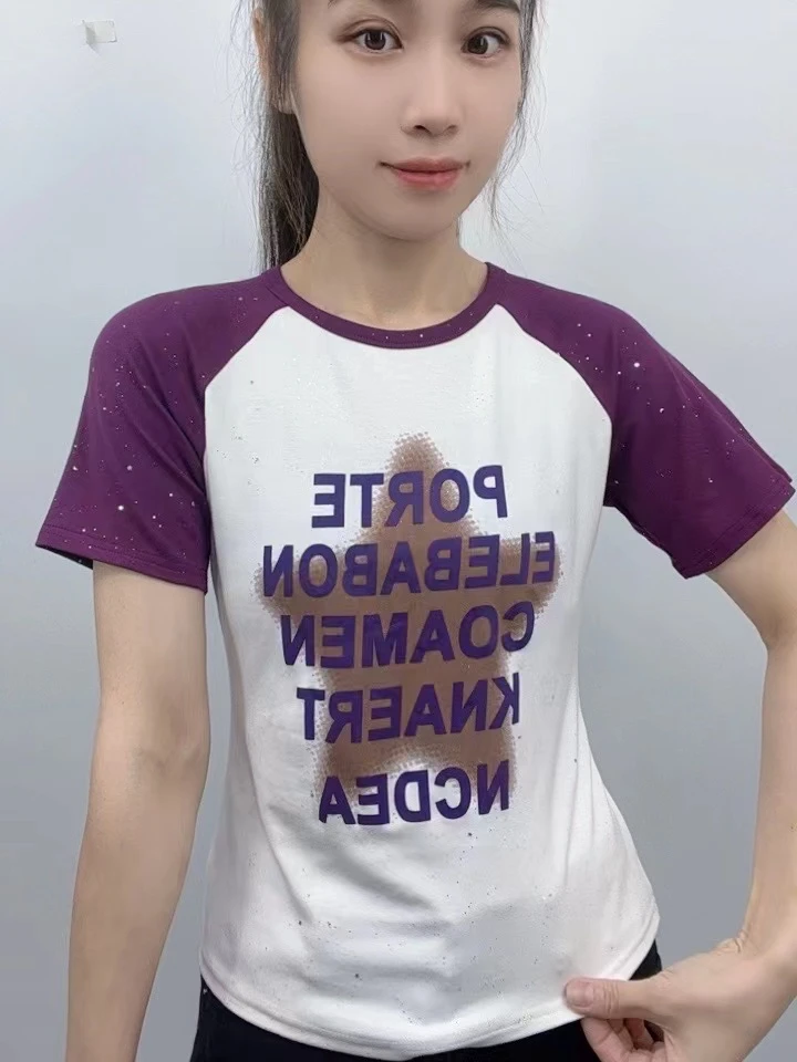 2024年新款潮流女装百搭休闲时尚爆款显瘦圆领宽松短袖t恤-ZT9237