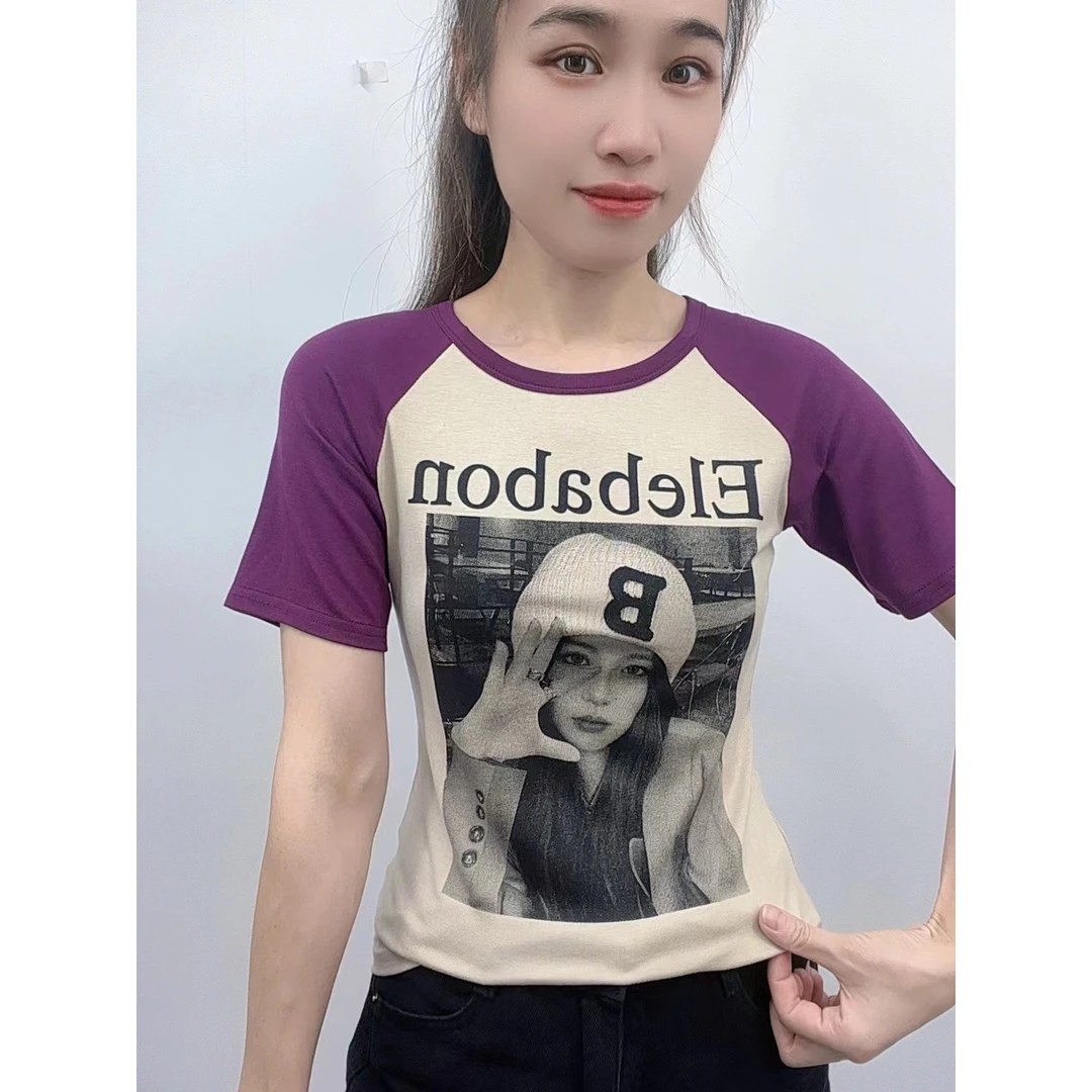 2024年新款潮流女装百搭休闲时尚爆款显瘦圆领宽松短袖t恤-ZT7768