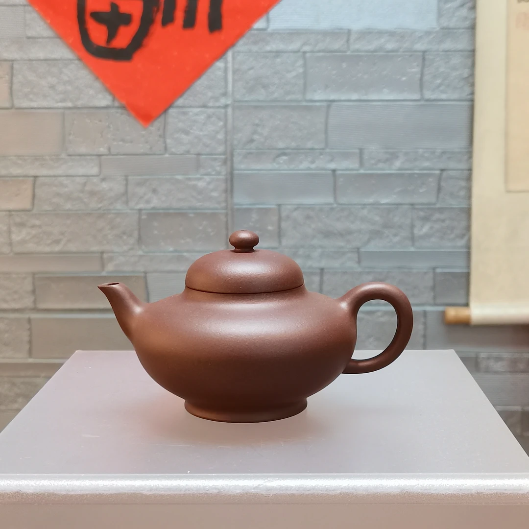 《华颖壶》徒弟陈博半手工制作，紫泥180cc