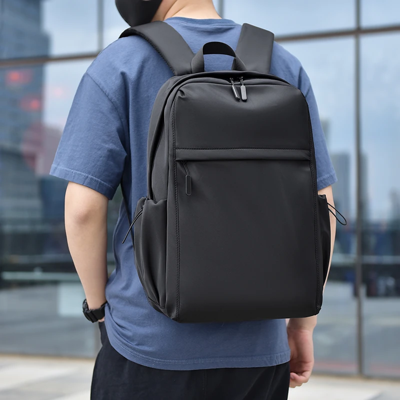男士双肩包初中耐磨电脑包休闲百搭大学生潮流轻便时尚户外双肩背