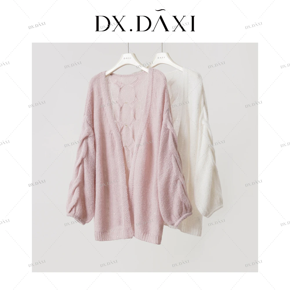 代大喜【月光恋曲】慵懒风长袖针织开衫外套2024秋款上衣流浪丹宁