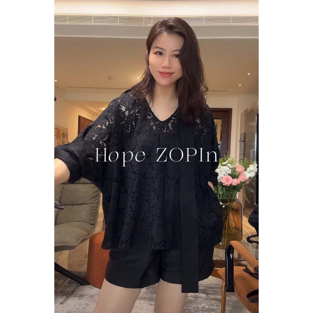 【大G精选】法式腔调重磅s绣花拼接套头衬衫