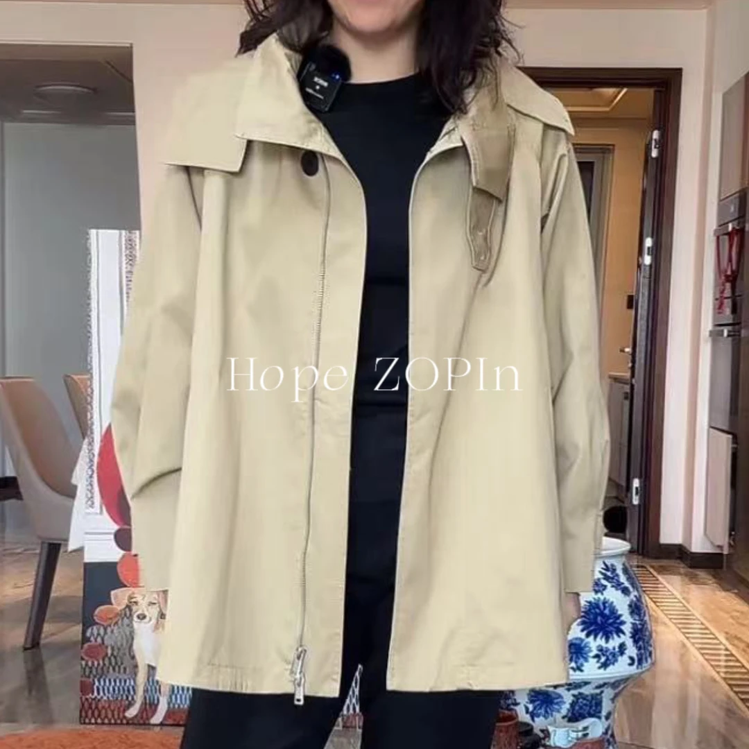 【大G精选】“巴比伦之旅” 法式设计感高领连帽外套秋冬休闲设计师