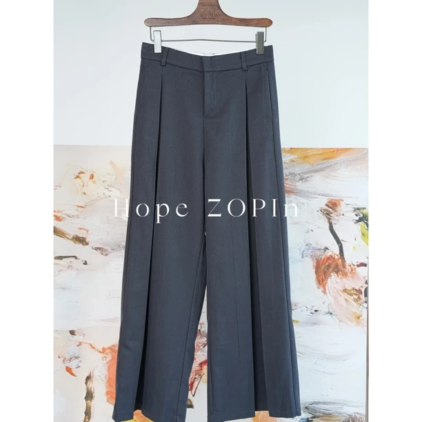 【大G精选】“气场加持” 小众设计感休闲西装裤灰