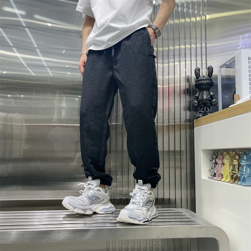 2024夏季男士直筒裤春季弹力秋季热天宽松工地冰丝裤子长裤正宗