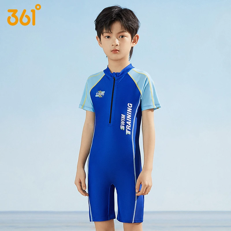 361°宝宝新夏季高弹连体泳衣运动中小童长袖泳衣泳裤一套亲肤透气