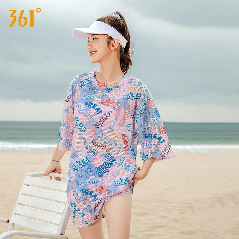 361°泳衣女分体遮肚显瘦遮肉大码罩衫休闲海边游泳衣装温泉沙滩衣