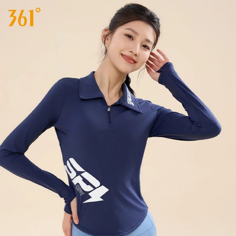 361°瑜伽女款秋冬新款跑步运动长袖户外训练时尚休闲显瘦透气T恤