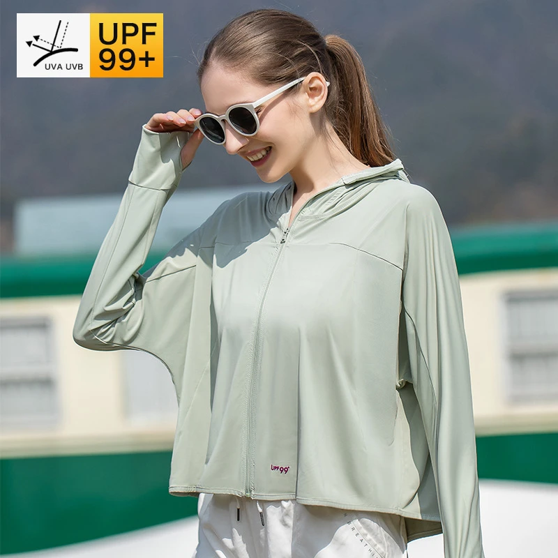 夏季黑胶帽檐斗篷防晒衣宽松运动户外骑行透气连帽防紫外线薄款