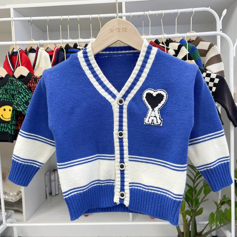 儿童毛衣开衫H707新款休闲儿童小孩衣服宝宝洋气针织童装