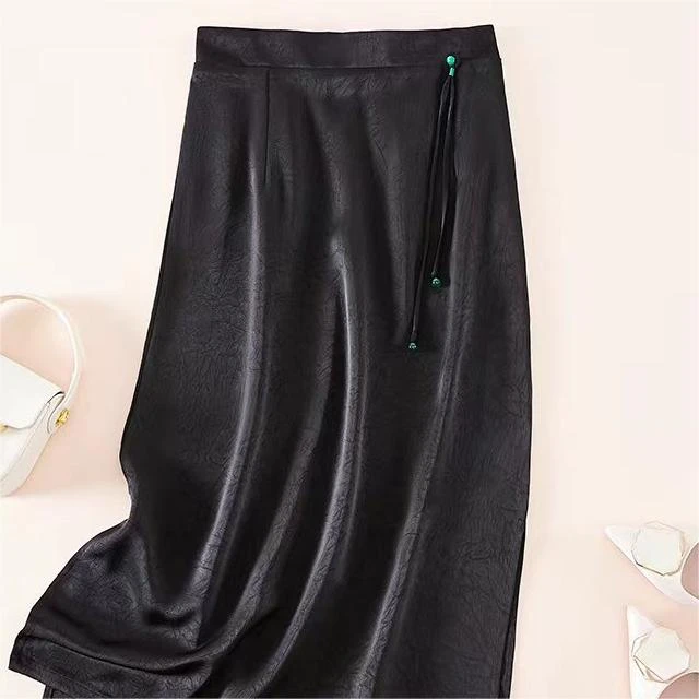 364【金姐定制】新款显瘦气质高腰时尚百搭休闲黑色半裙