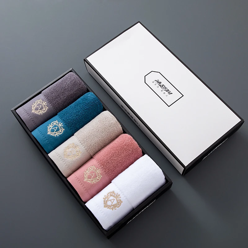 【玉希专属】礼盒5条装全棉毛巾五星级酒店纯棉男士女加厚家用面巾