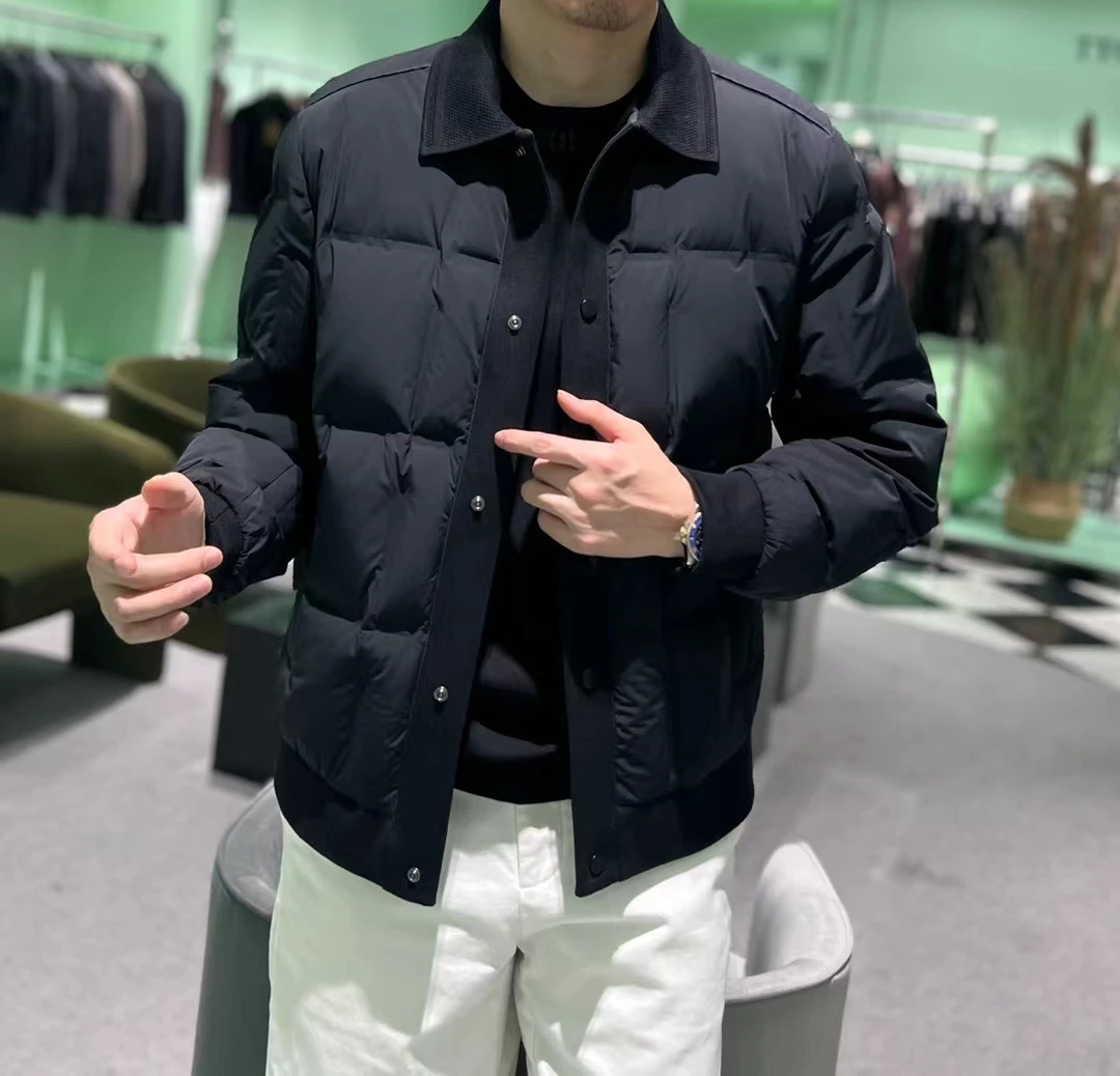 男士夹克2024秋冬新款轻奢商务休闲羽棉服
