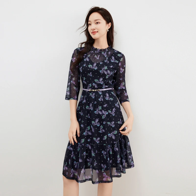 【Koradior】珂莱蒂尔新款气质时尚修身收腰连衣裙KF10252P4