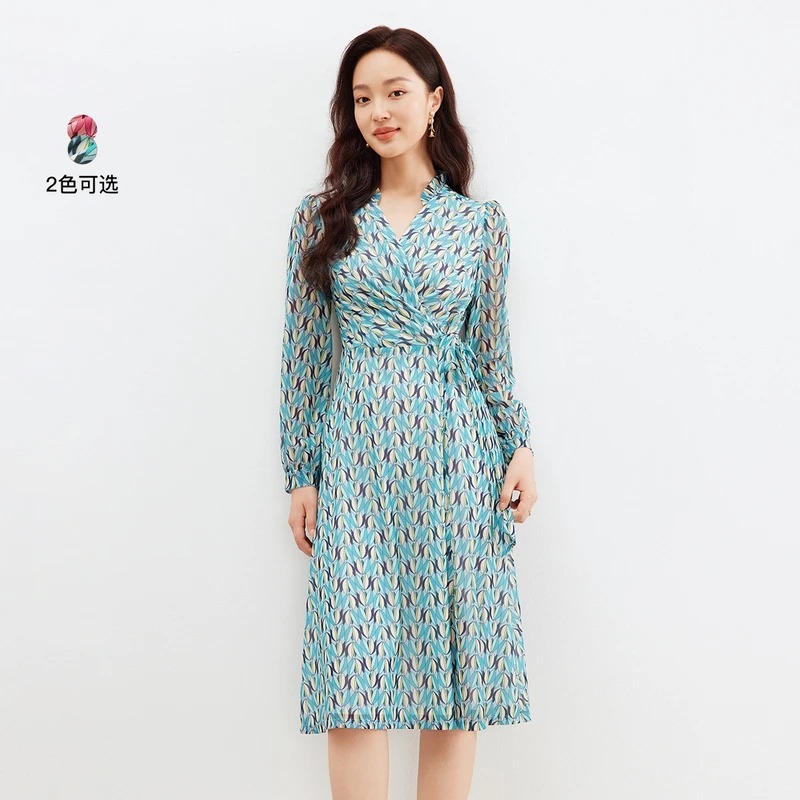 珂莱蒂尔【薄荷曼波】时尚修身显瘦连衣裙KF10251M2