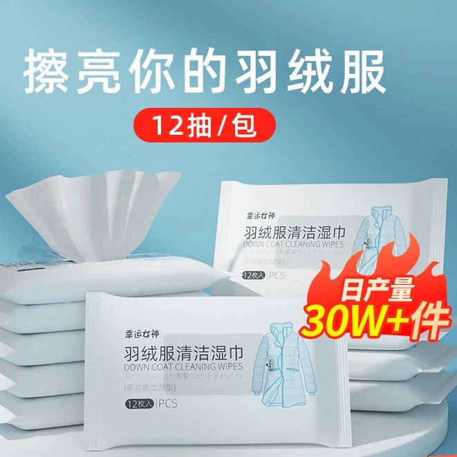 羽绒服清洁湿巾一次性干洗免洗去油污渍清洗湿纸巾便携装