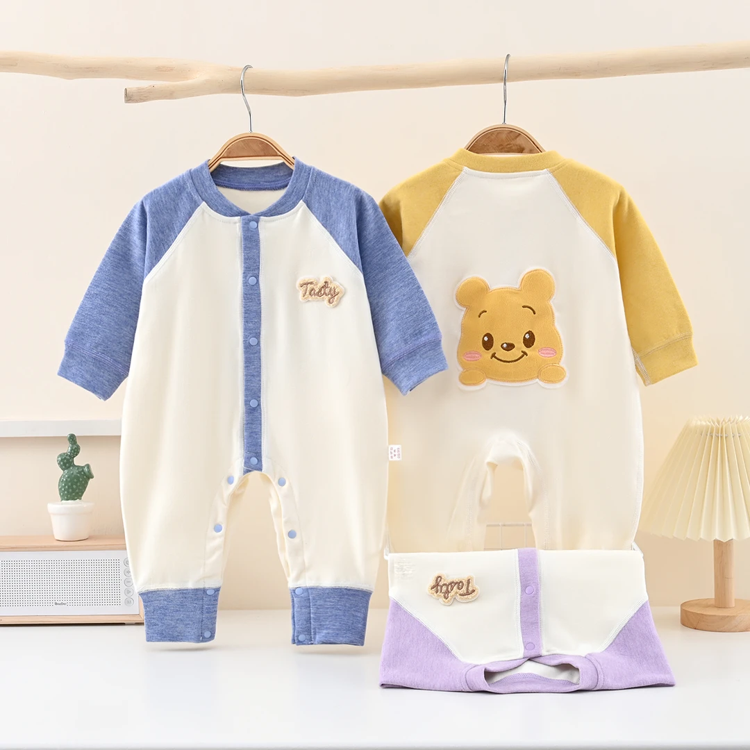 高能感婴儿连体衣春秋宝宝爬服长袖保暖幼儿新生儿外穿服