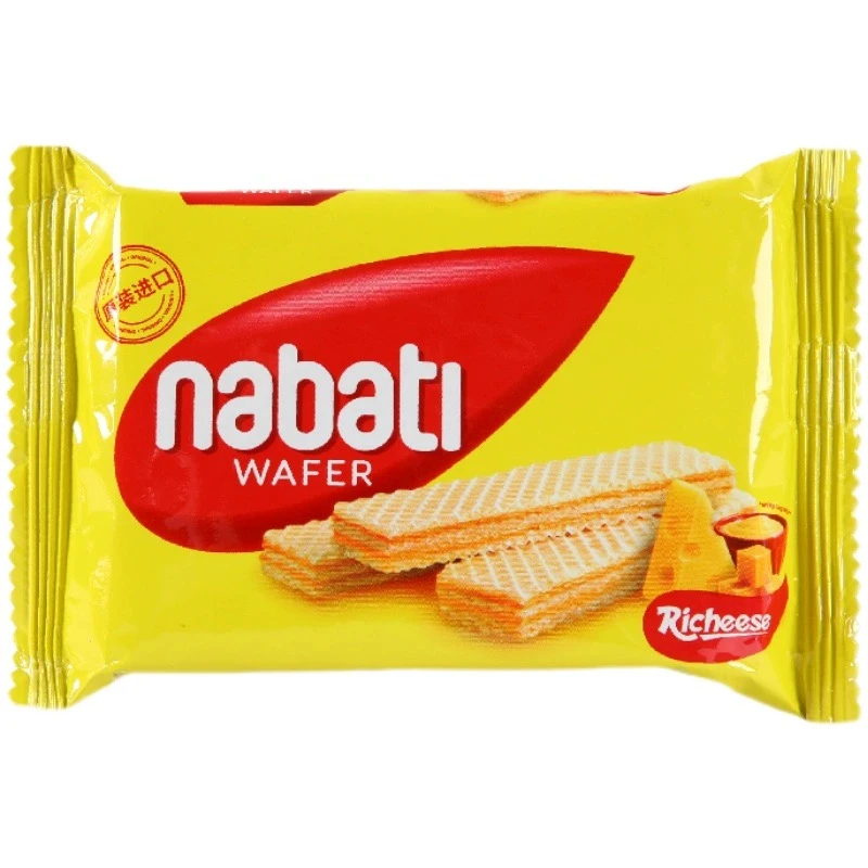 印尼进口丽芝士25g*20包nabati纳宝帝奶酪威化饼干散装零食