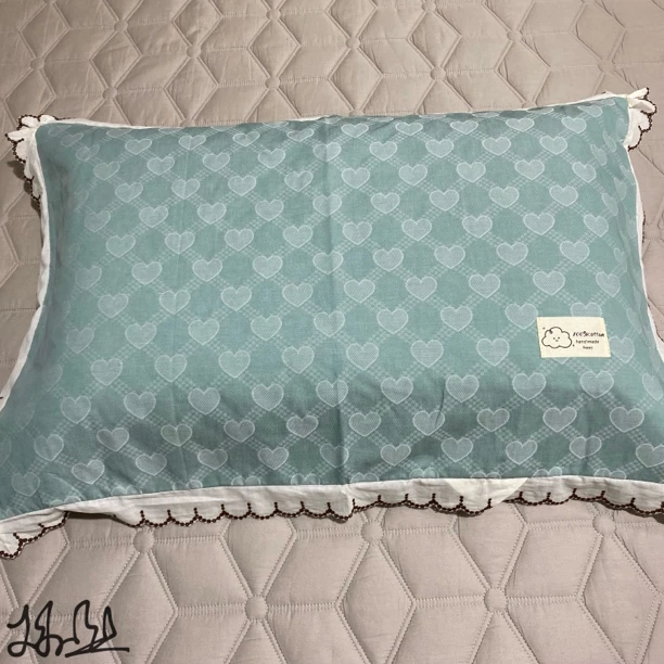 纯棉色织双层纱枕套（48*74）