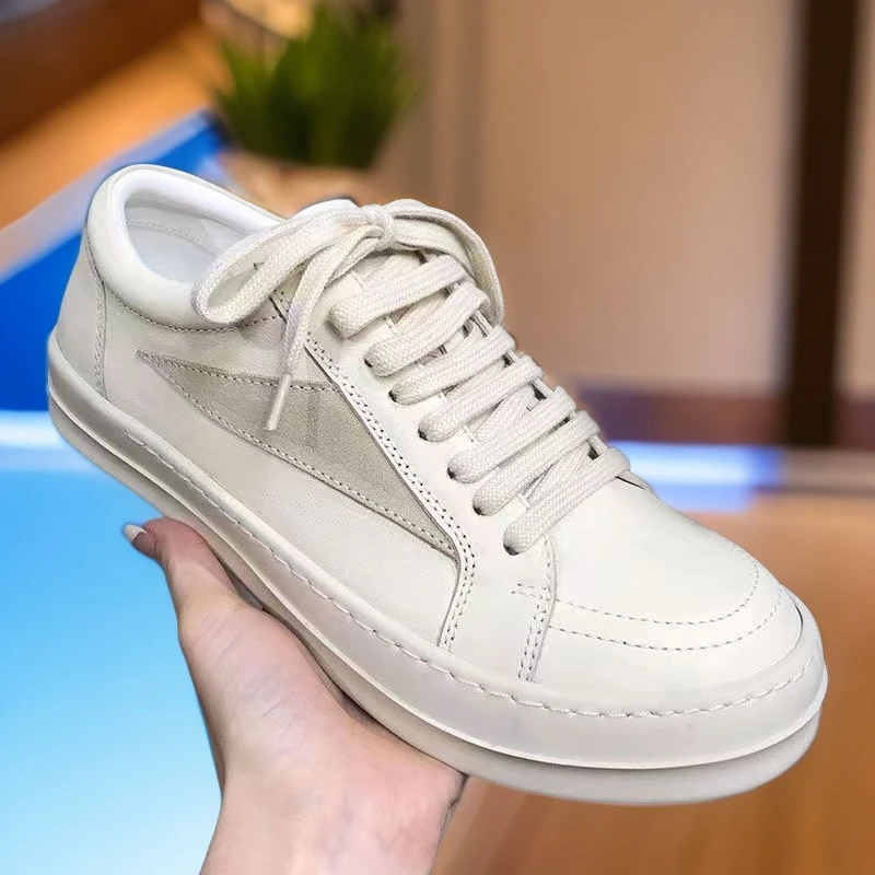 【星星男鞋】2025板鞋男款真皮透气厚底增高运动休闲男士小白鞋