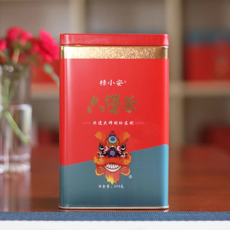 禄小安槟郎香六堡茶 金花广西梧州250g罐装黑茶六堡茶叶
