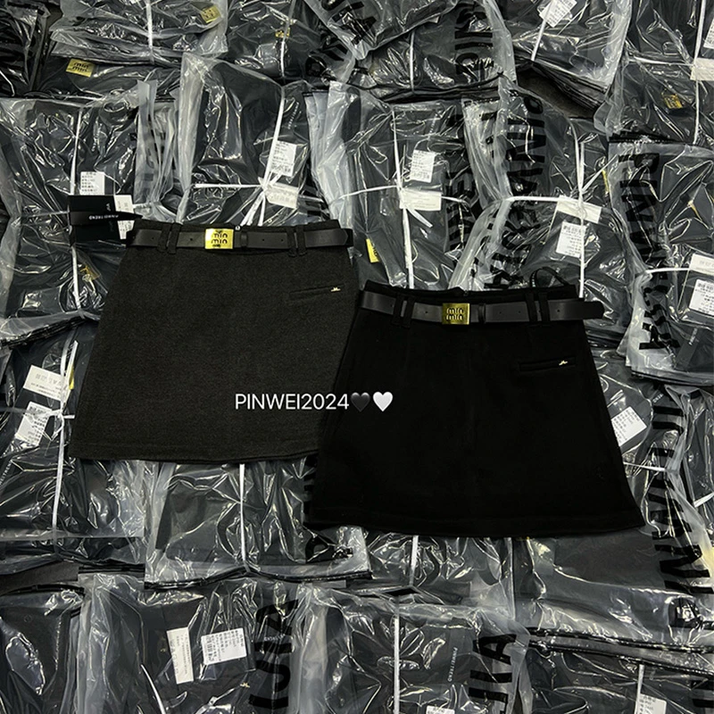 欧货洋气毛呢A字裙女2024冬季新款气质百搭时尚高腰短裙半身裙潮