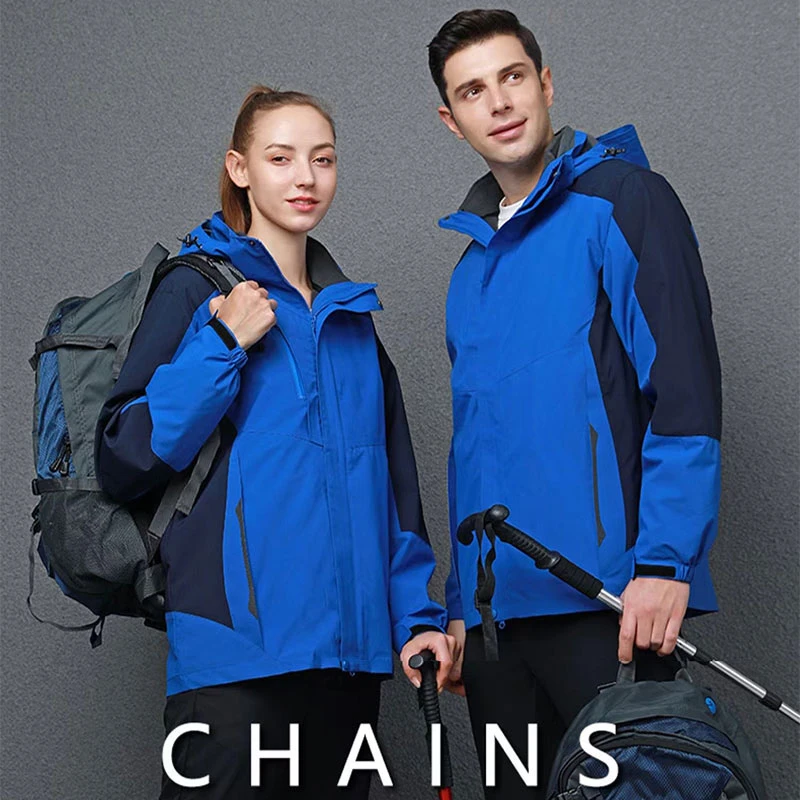 冲锋衣户外三合一男女款可拆卸摇粒绒内胆秋冬季登山服防水风外套