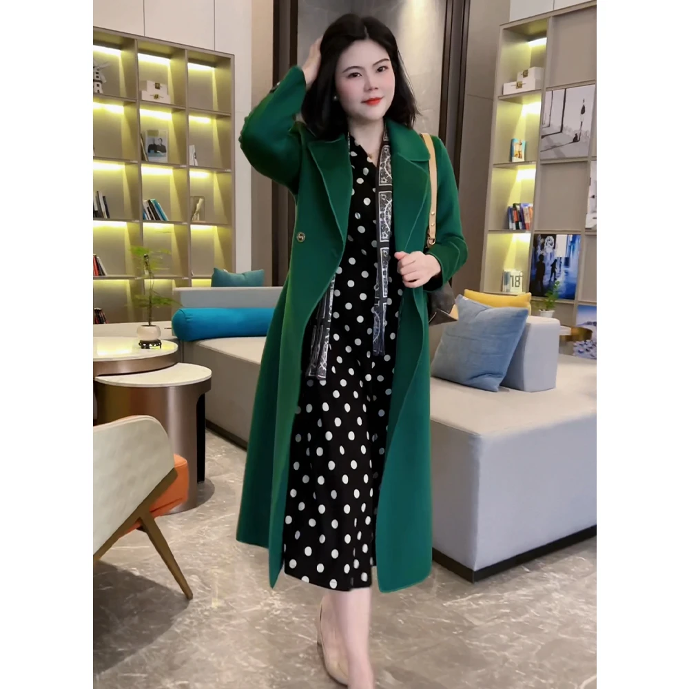 司缪【W3511】秋冬新款原创轻奢大码气质显瘦绵羊毛保暖毛呢外套