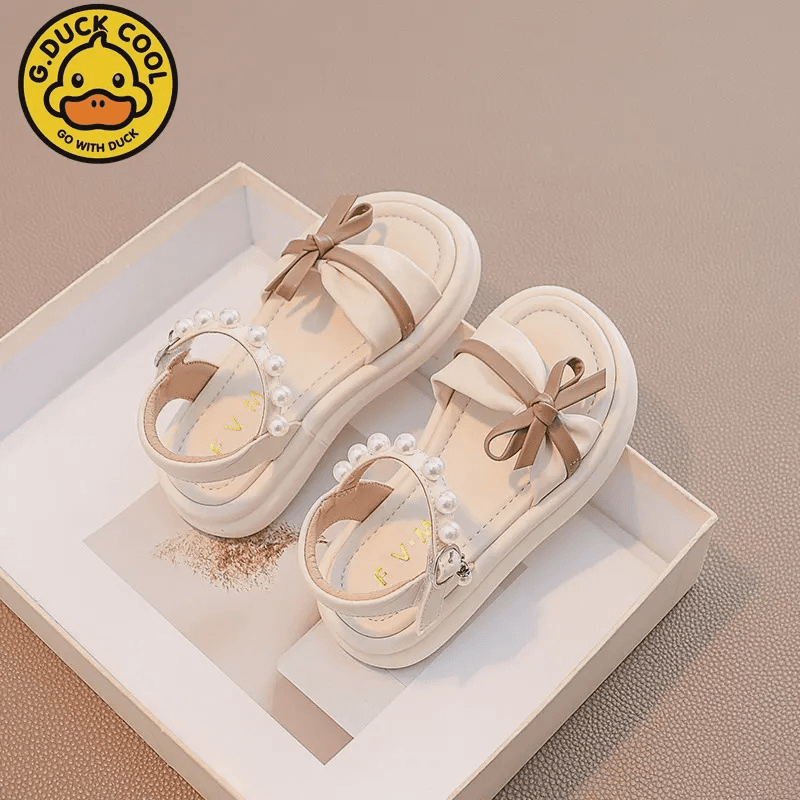 G.DUCK小黄鸭女童宝宝公主凉鞋2024新款夏季夏款大童洋气软底小童
