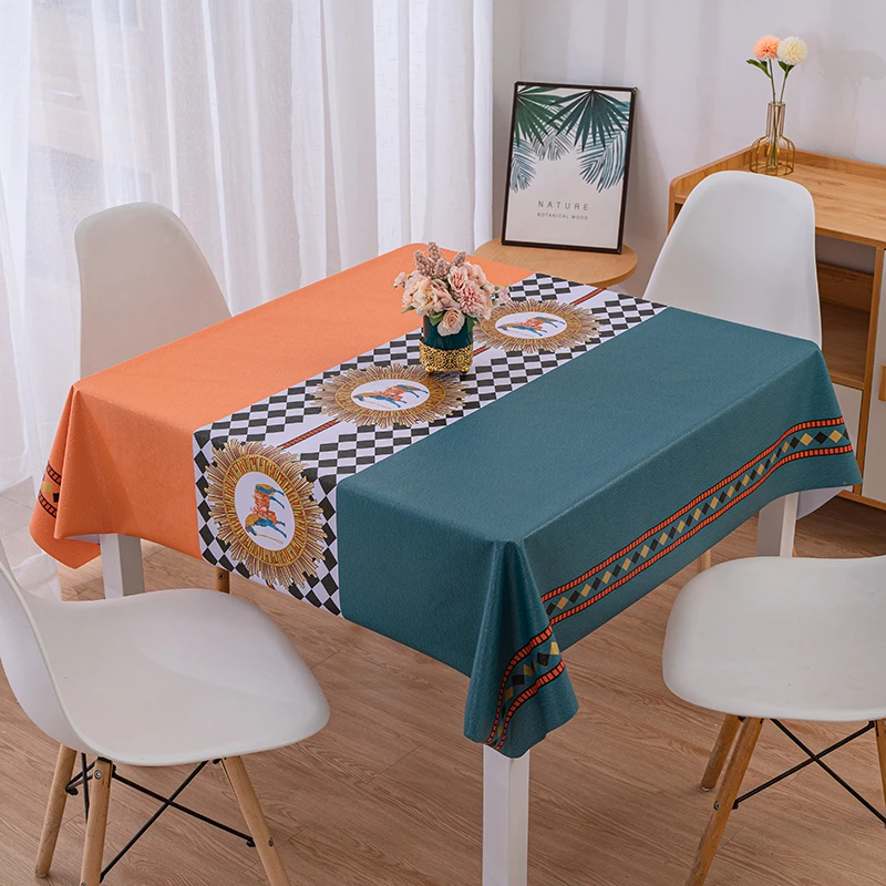 新款桌布免洗防水防油防烫正方形台布家用麻将桌布长方形茶几桌垫