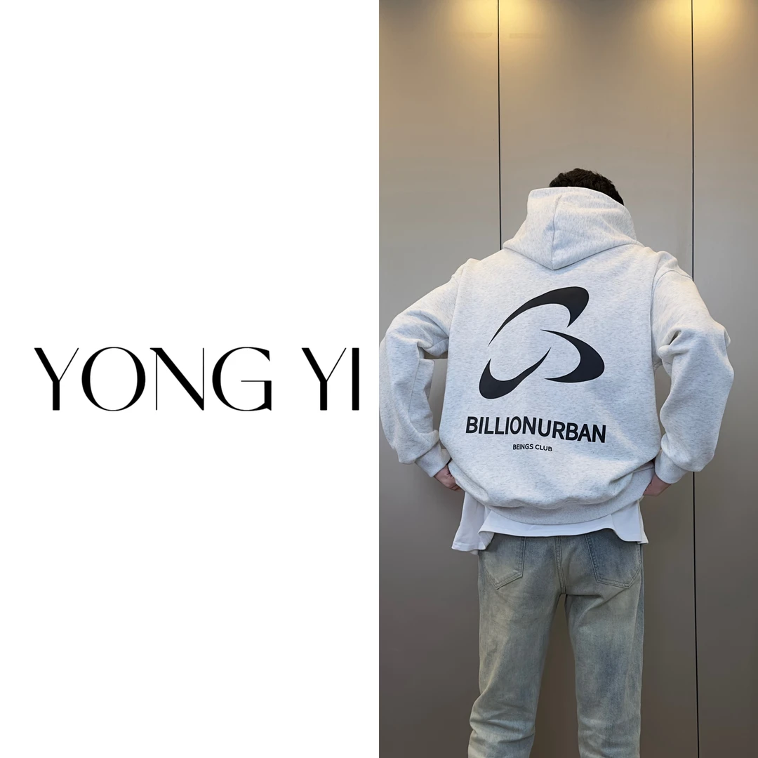 秋冬重磅美式复古陀飞轮飞盘百搭ins情侣款宽松连帽卫衣男女款