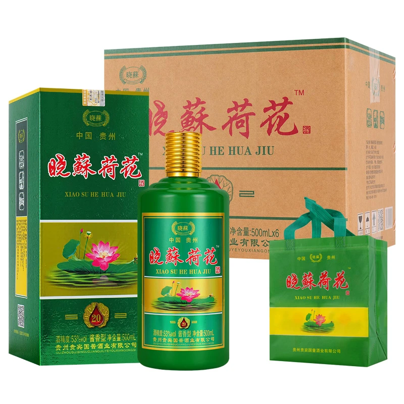 杏淮春晓蘇荷花53度酱香型白酒整箱装53%Vol