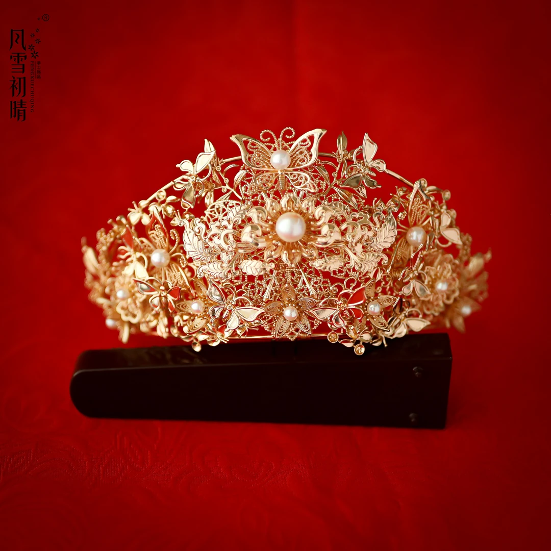 风雪初晴金浮生系列发簪【重工蛇年新款】手工气质汉服百搭复古发