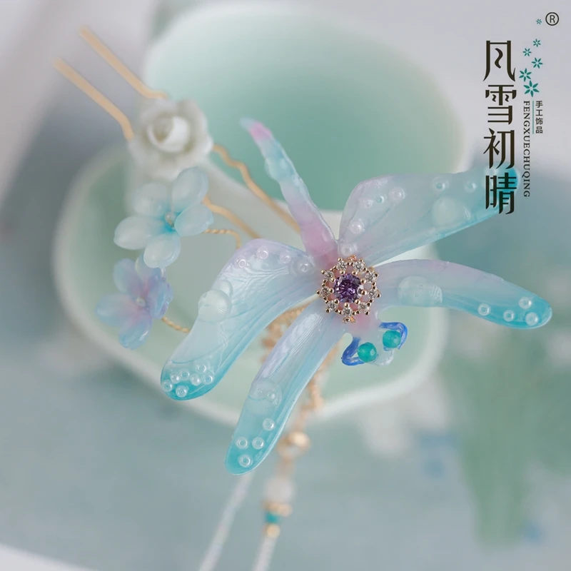 风雪初晴 小精灵发钗 手工发簪古风多色日常百搭发钗