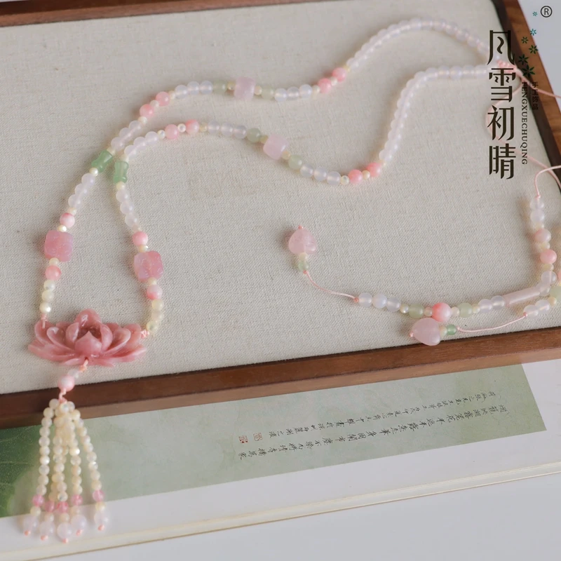 风雪初晴花开半夏璎珞发簪时尚百搭国风国风纯手工