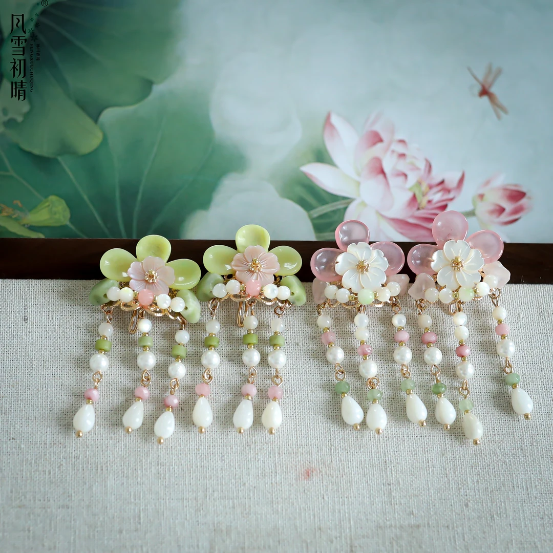 风雪初晴行云发扣发簪手工原创设计古风汉服可爱日常简约古风汉服