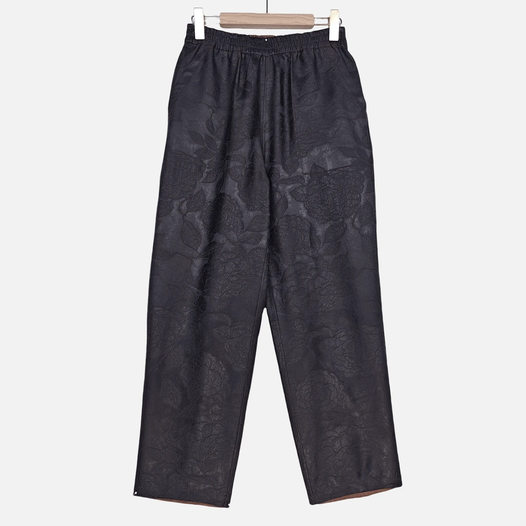 【屿川】桑蚕丝香云纱新中式复古百搭舒适文艺休闲裤子女2422526