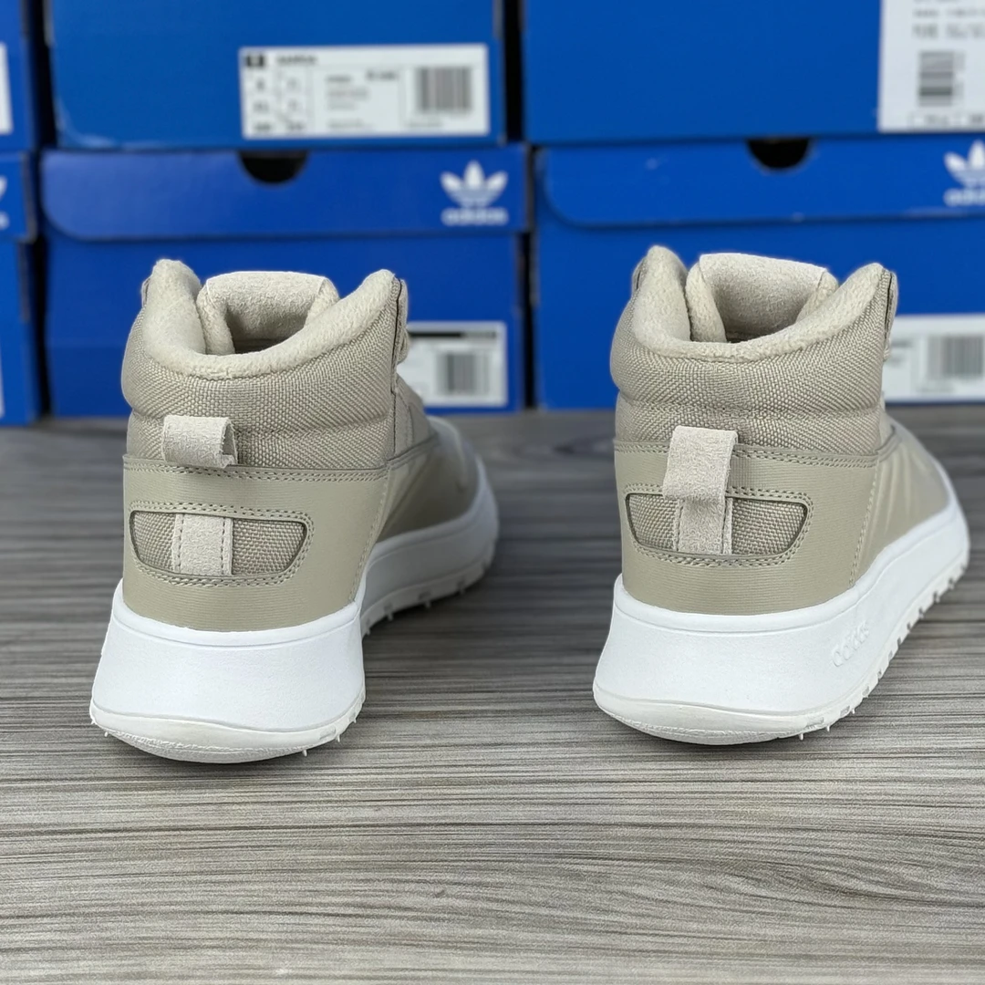 Adidas阿迪达斯正品男鞋耐磨休闲鞋加绒保暖轻质高帮板鞋 IF1625