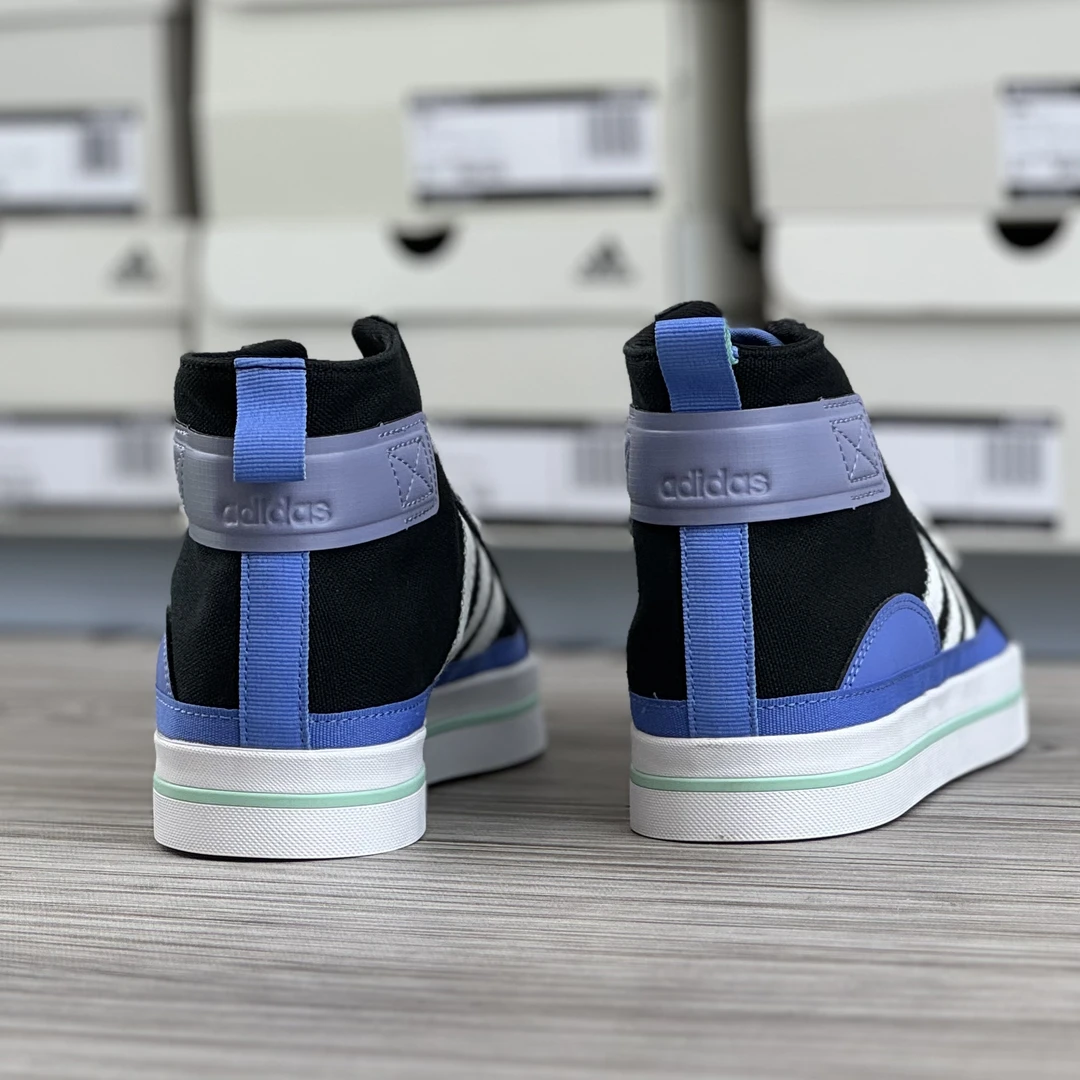 Adidas阿迪达斯男鞋女鞋芝麻街ins中筒帆布鞋高帮休闲板鞋HQ4619